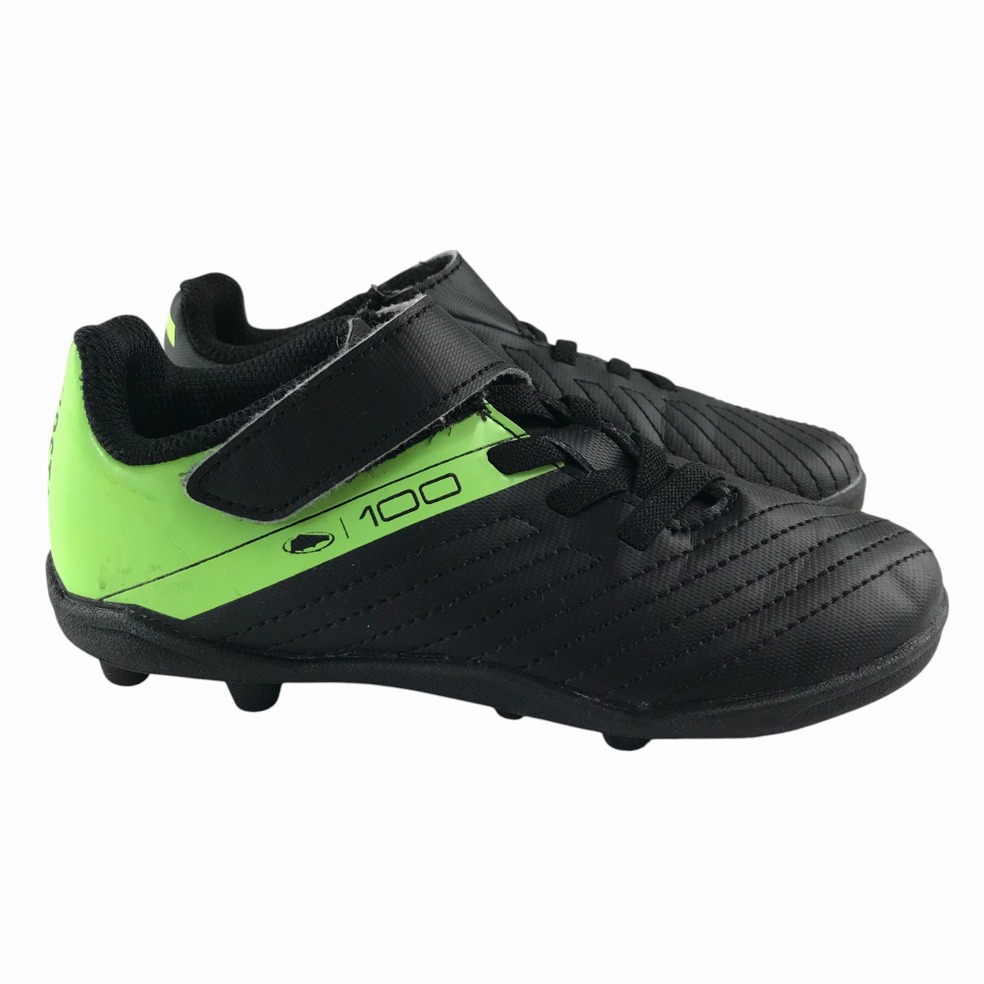 Decathlon football boots shoe size 9.5C kids black and neon plastic moulded studs Cowgirl Boots Mexican