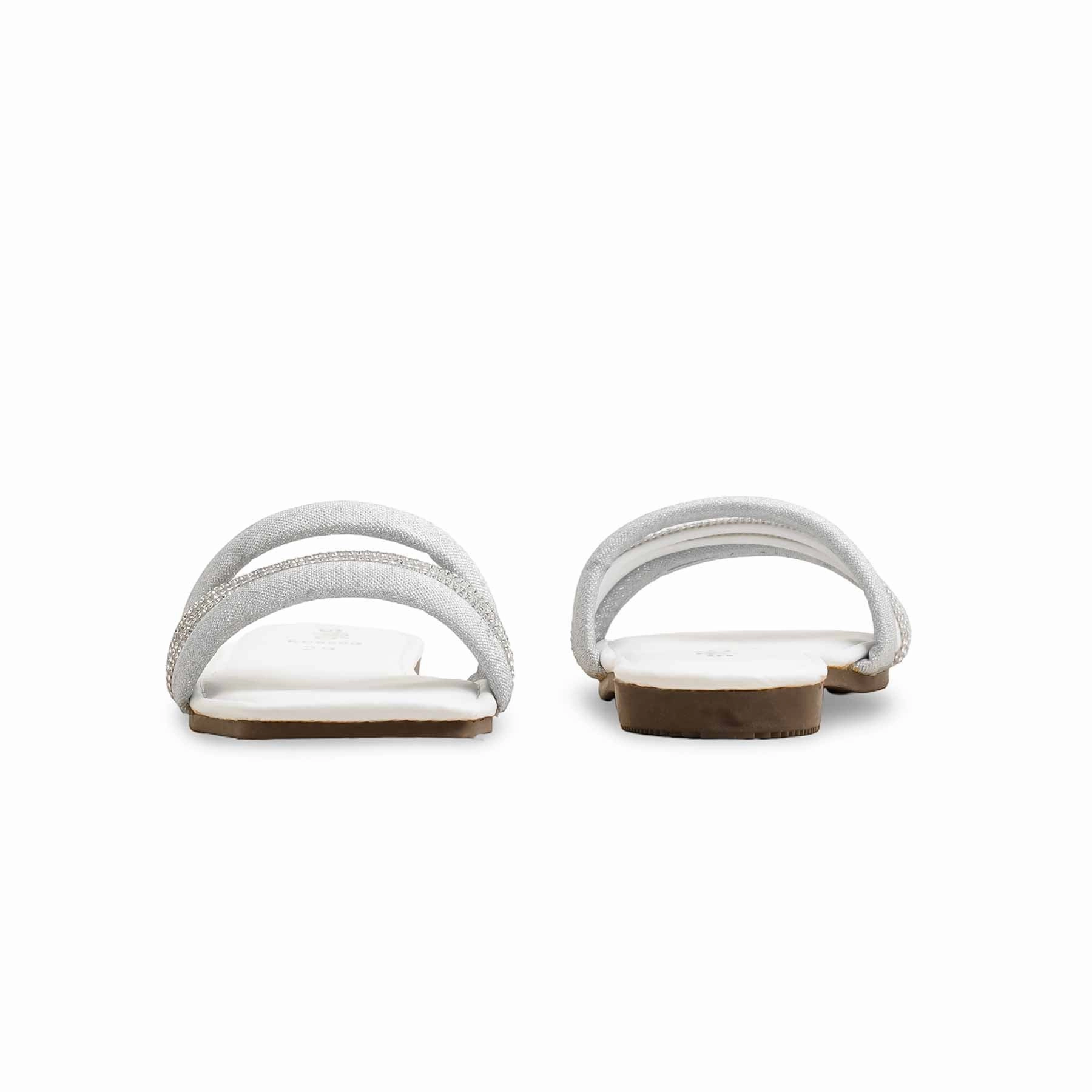 Tractor Supply Slippers Girls Silver Fancy Slipper KD5580