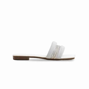 Teddy Slippers Girls Silver Fancy Slipper KD5580