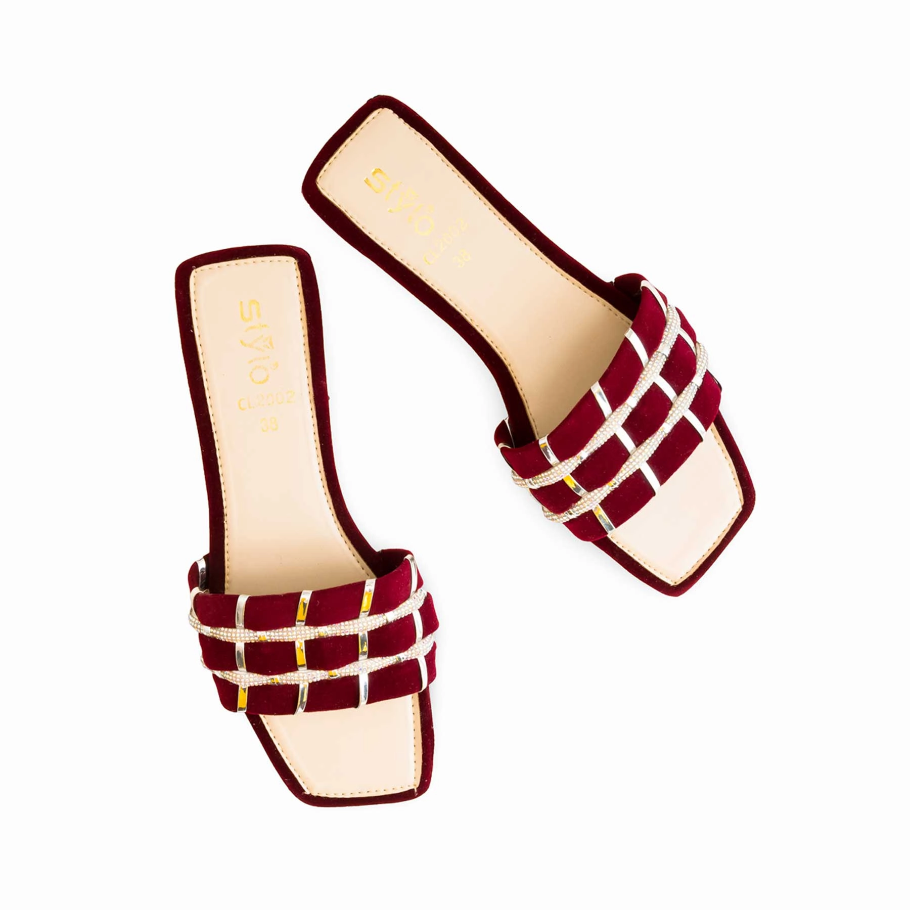 Casual Shoes No Laces Maroon Casual Women Slipper CL2002