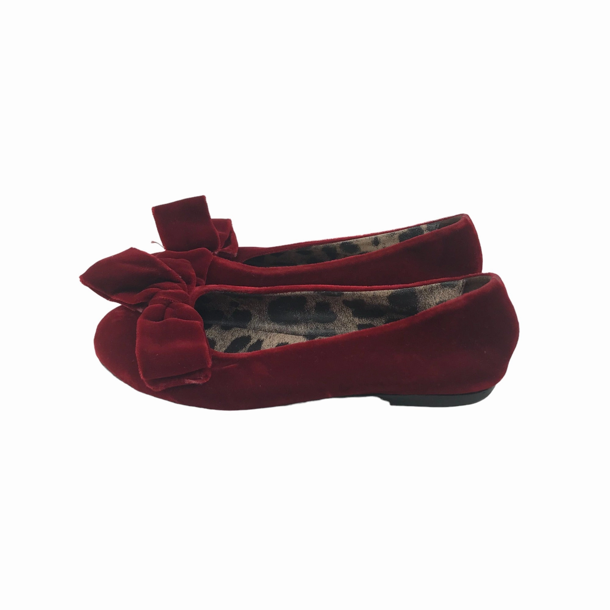 Purse Shoes Flats Dolce Gabbana Pumps Shoe Size 1 Red Velvet Flat Ballerina Shoes
