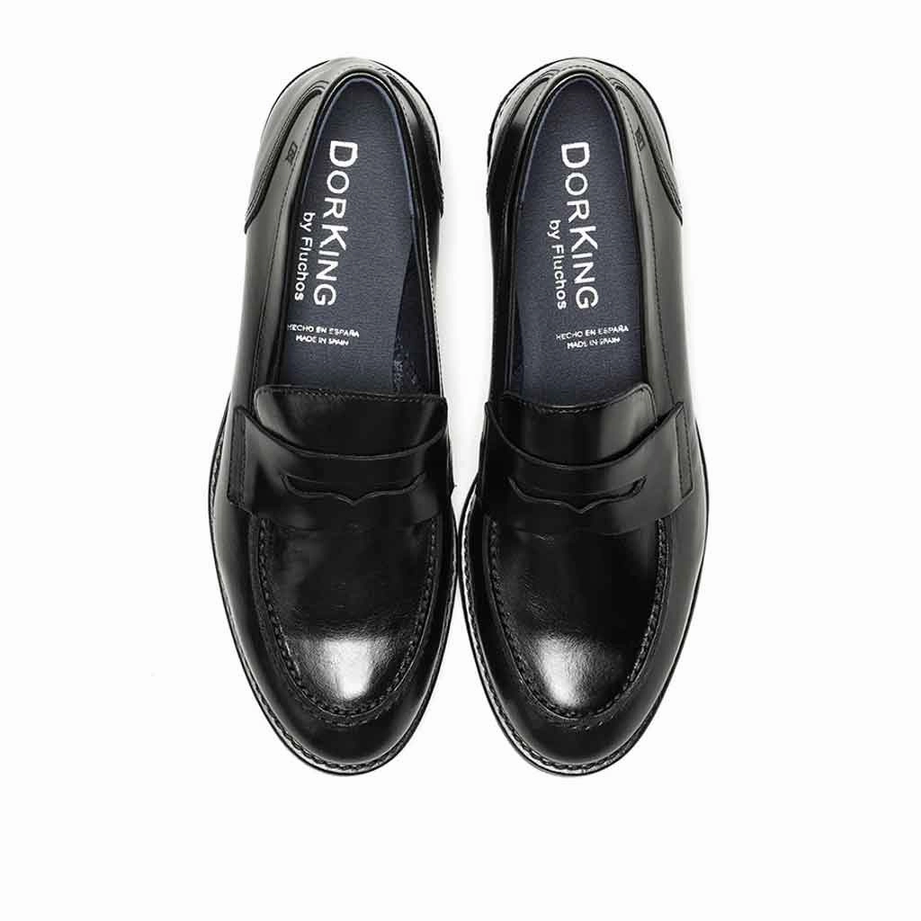 Dorking Harvard Loafer - Black On Trend Flat Shoes