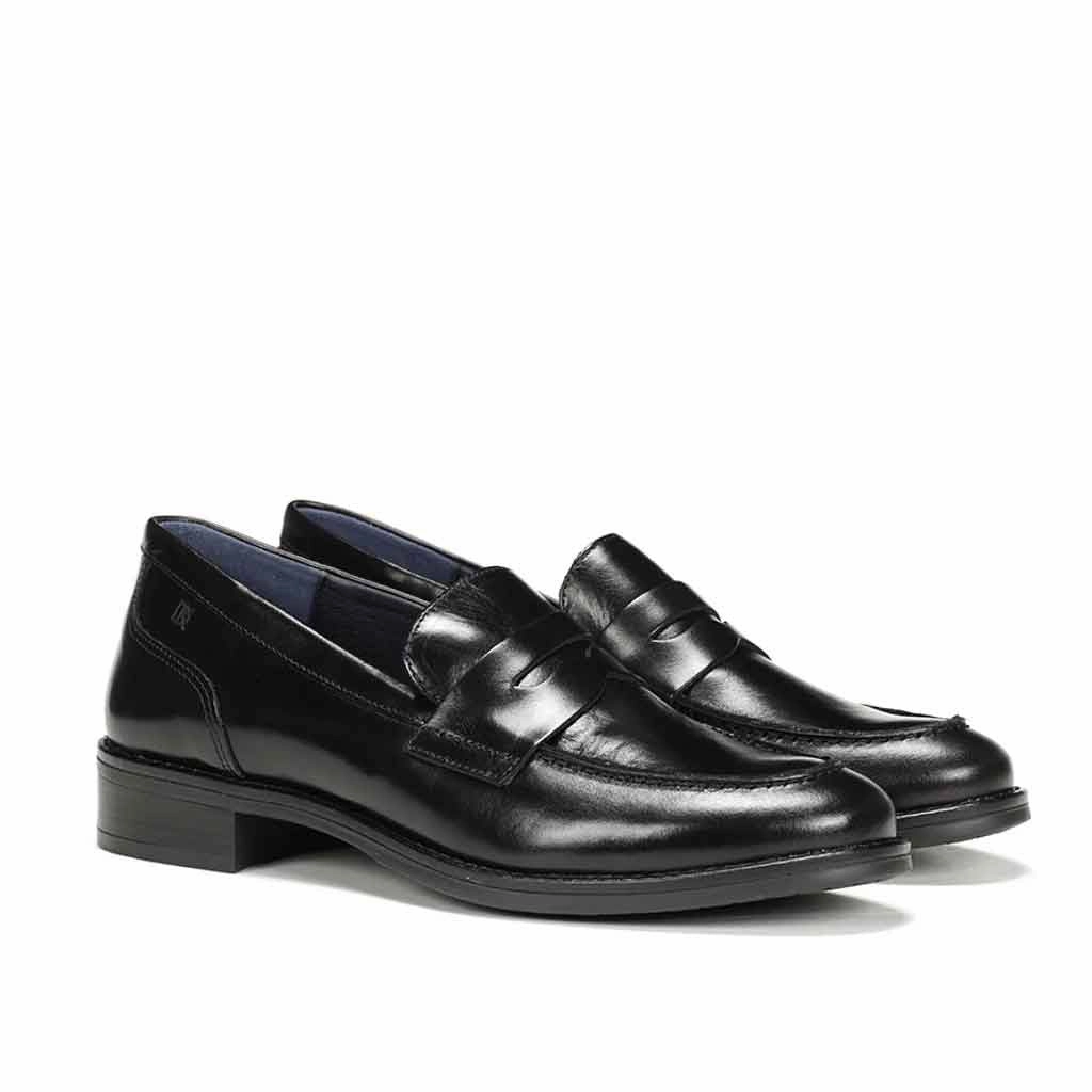 Flat Booties Shoes Dorking Harvard Loafer - Black
