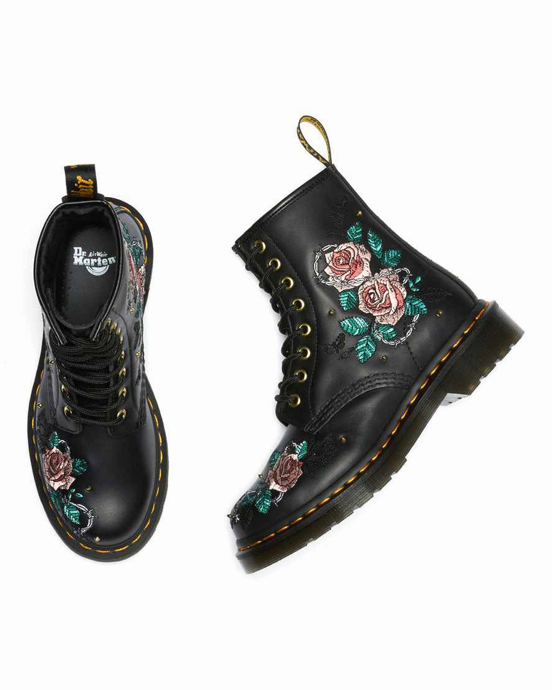 DR.MARTENS 1460 Vonda Floral Women | Black Nappa (26980001) Walmart Steel Toe Boots