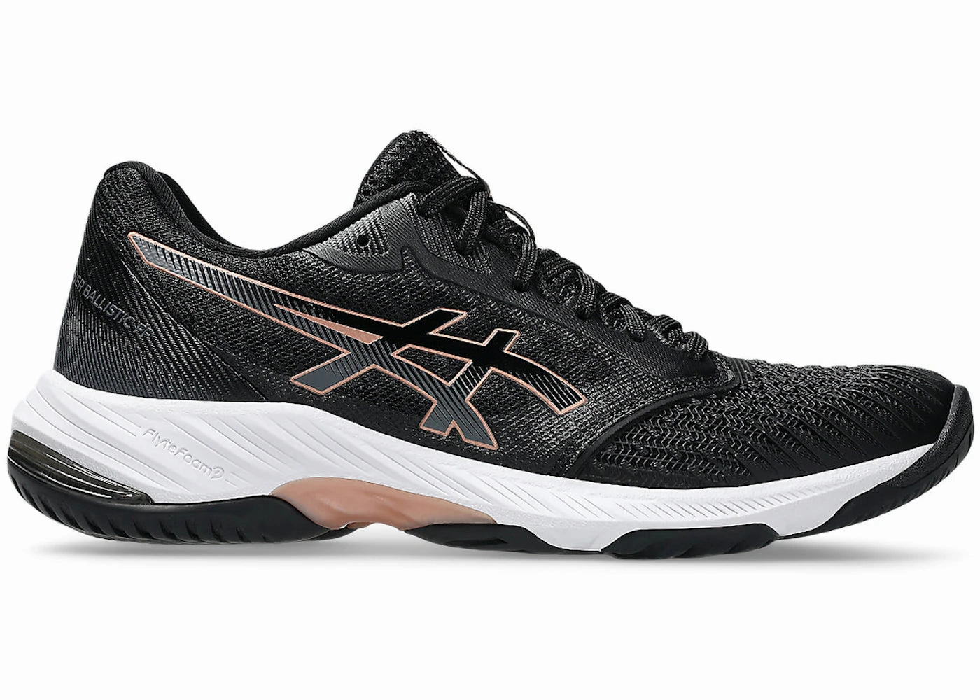 Tiger Asics Shoes ASICS Netburner Ballistic FF 3 Black Rose Gold (Women's)