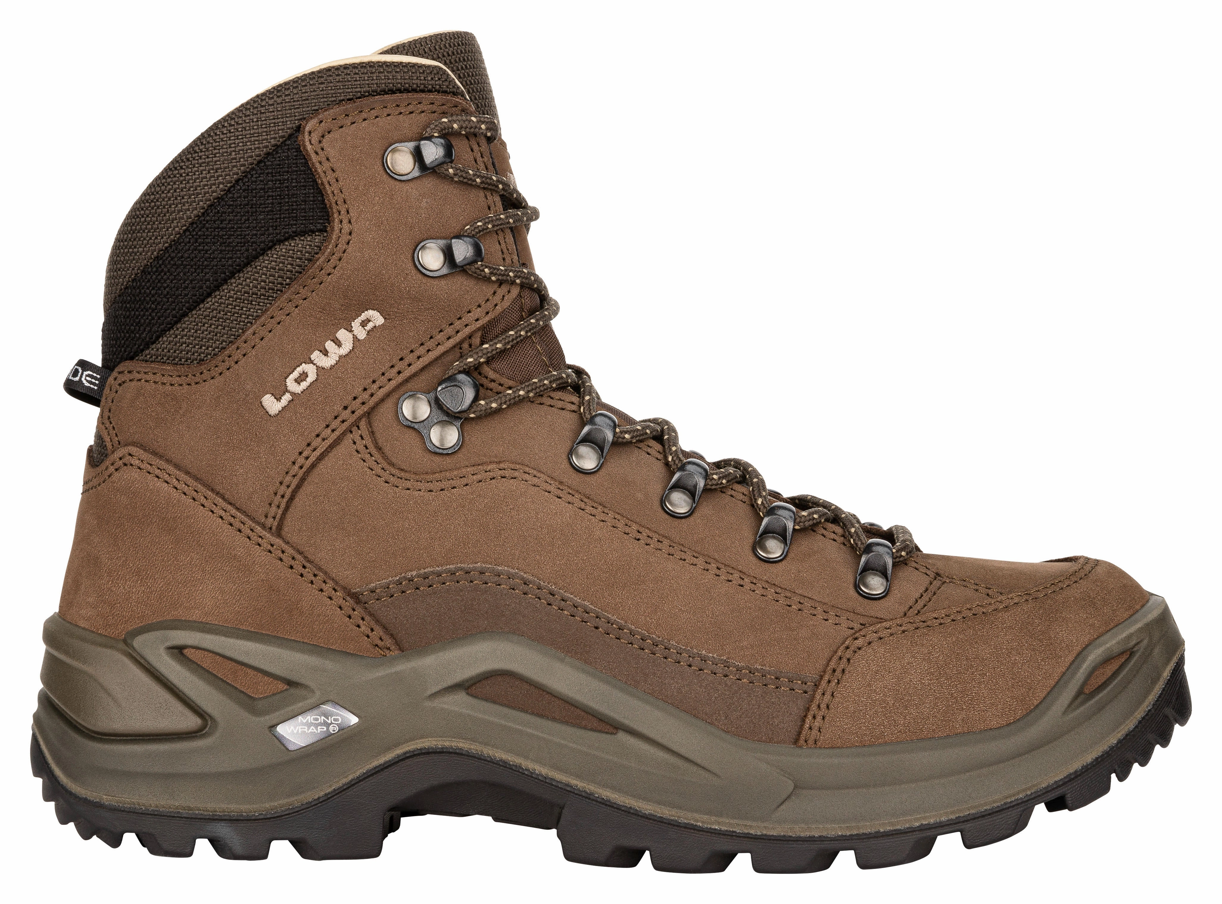 Lowa Men 3 Brown RENEGADE LL MID Hiking Boots Retro