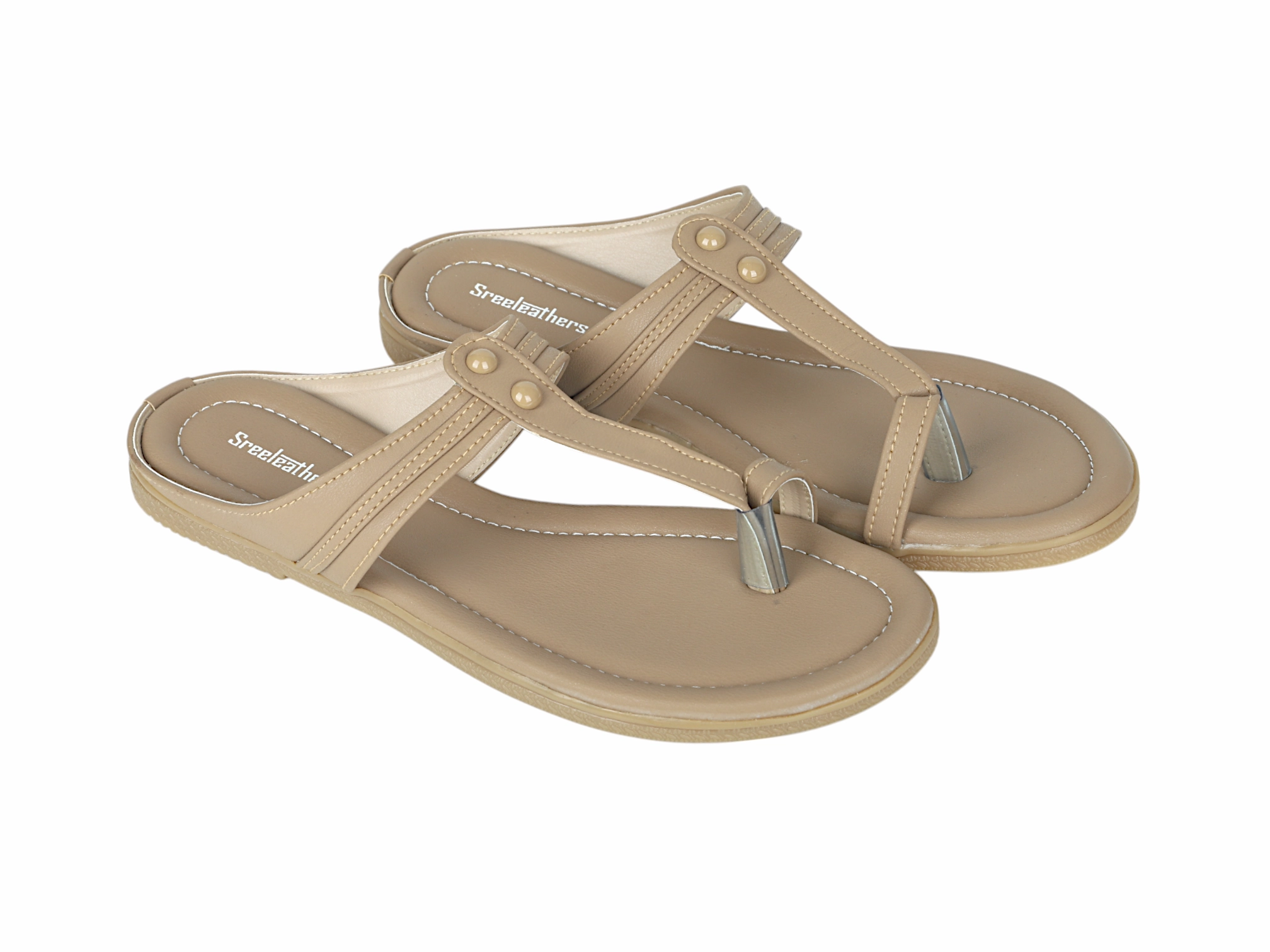 Shoes Leather Flats Ladies Flat Chappal 21031