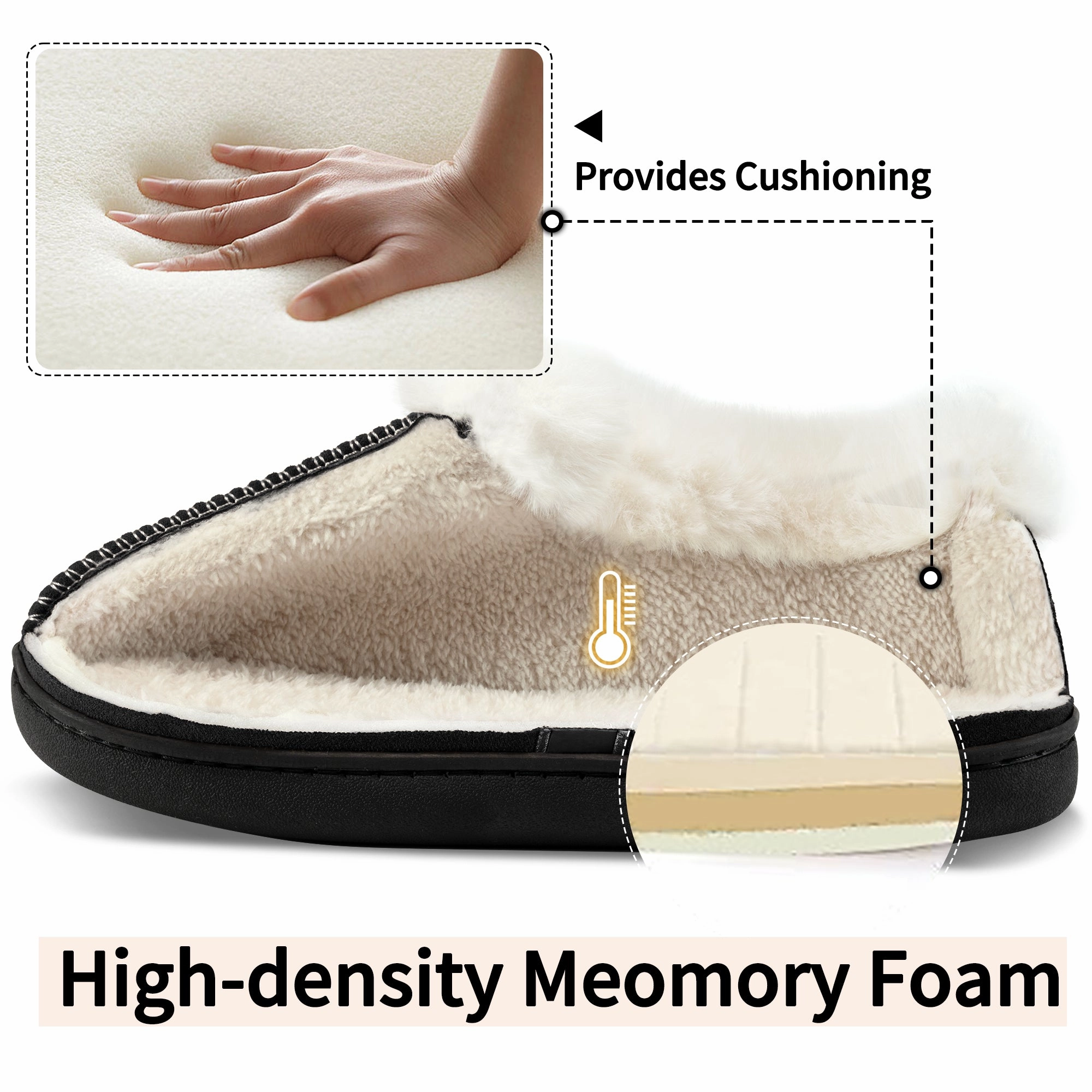 Best Microwavable Slippers Ablanczoom Slippers for Women House Shoes Winter: Comfy Memory Foam No-slip Womens Slippers with Fuzzy Faux Fur Indoors Outdoors