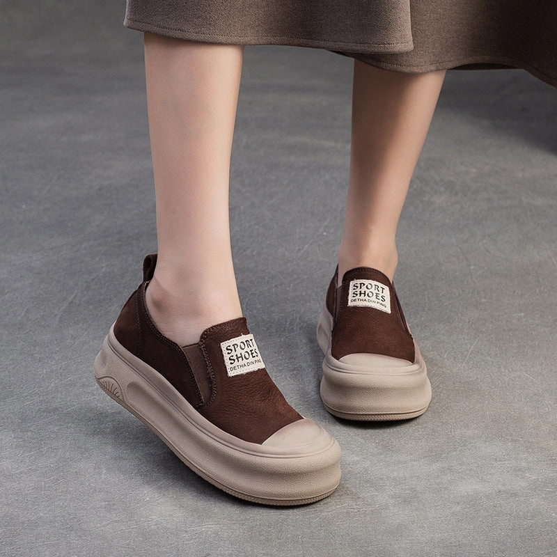 Court Royale Ac Se Casual Women Retro Fashion Leather Thick Soled Casual Shoes