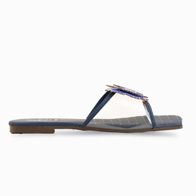 Navy Casual Slipper For Women CL1998 Best Casual Shoe Brands