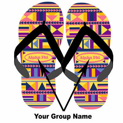 Sorority Native American Print Flip-Flops - SBL100 - SUB Flip Flop Flea Market