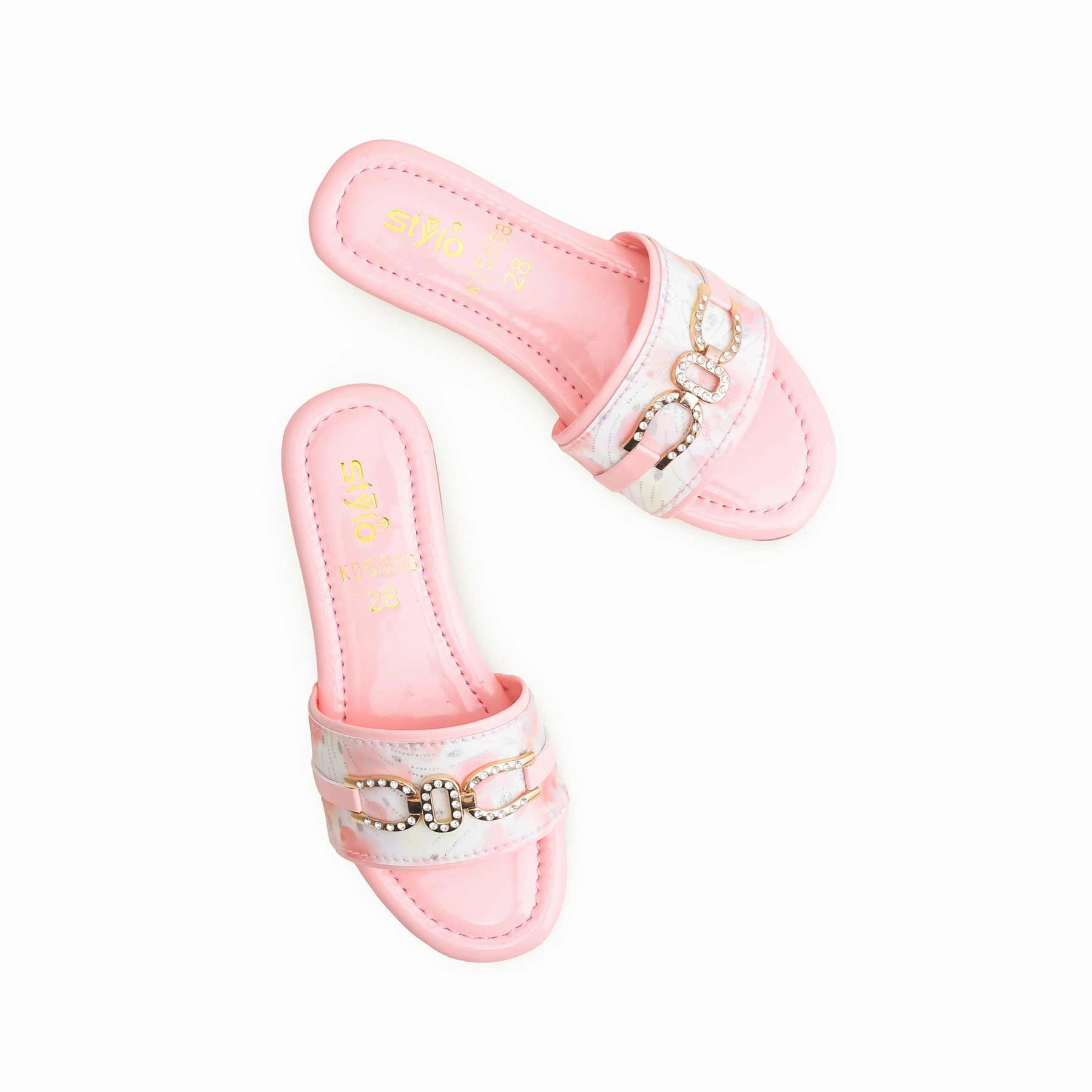 Girls Pink Casual Slipper KD5558 Best Slippers For Back Pain