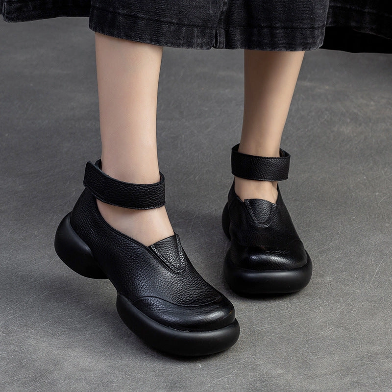 Women Retro Minimalist Leather Velcro Casual Shoes Air Max 200 Casual Shoes