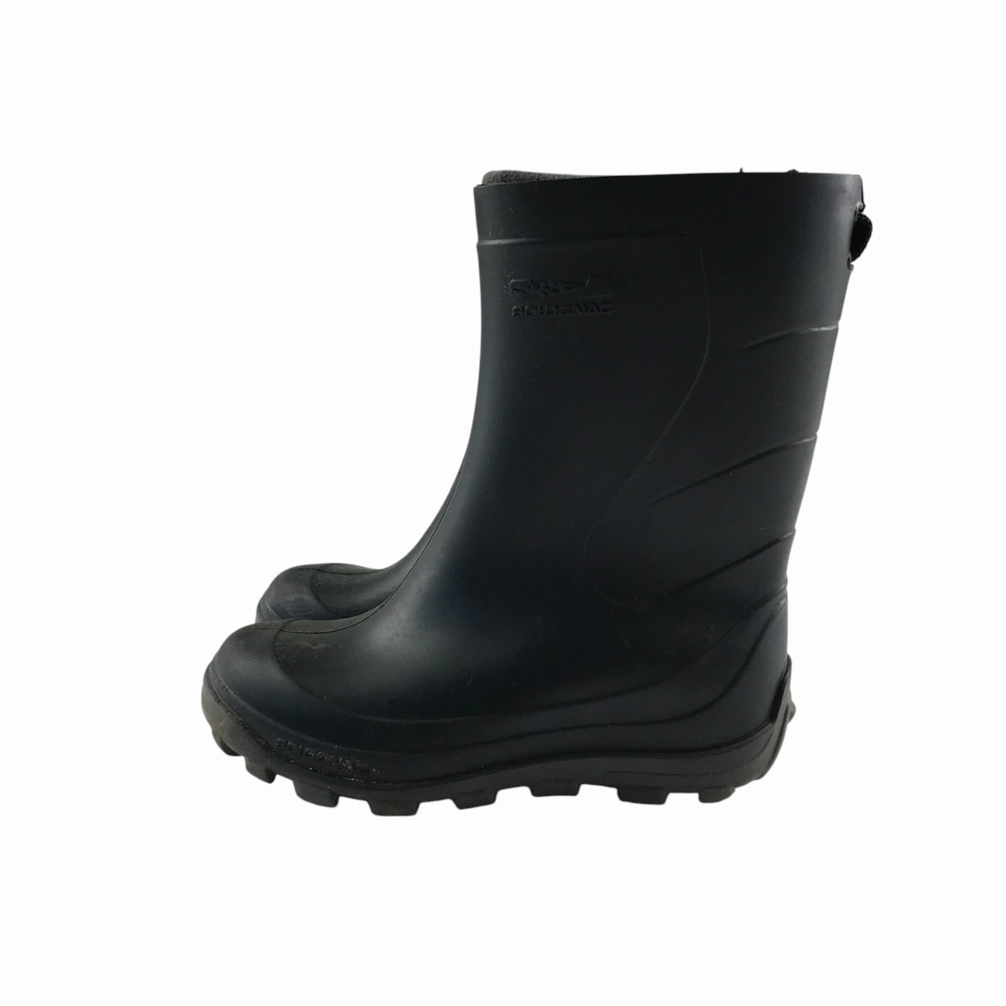 Solognac Wellie boots shoe 7.5 junior plain black calf height K2 Maysis Boots