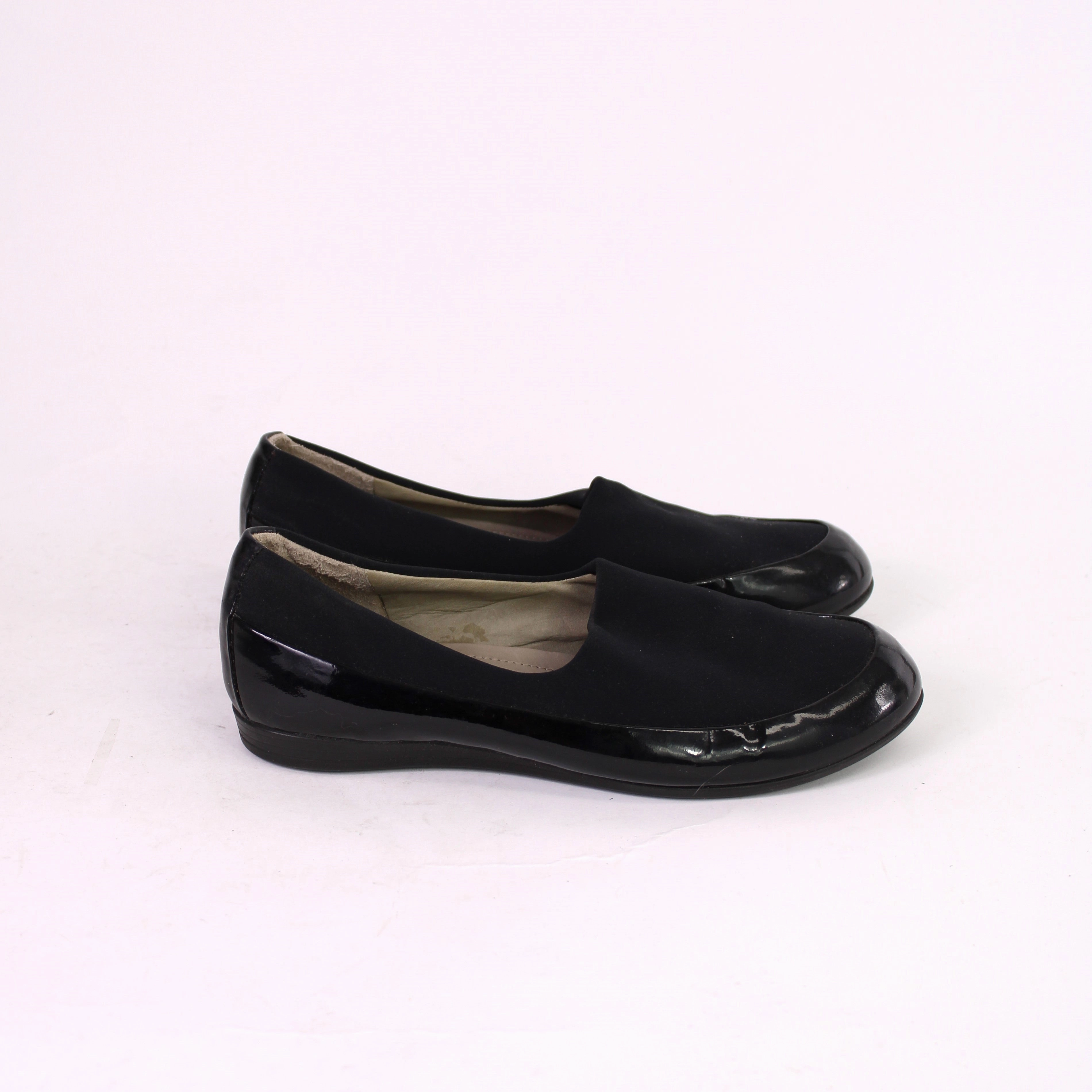 Ecco Black Flat Shoes Oxford Flats Shoes