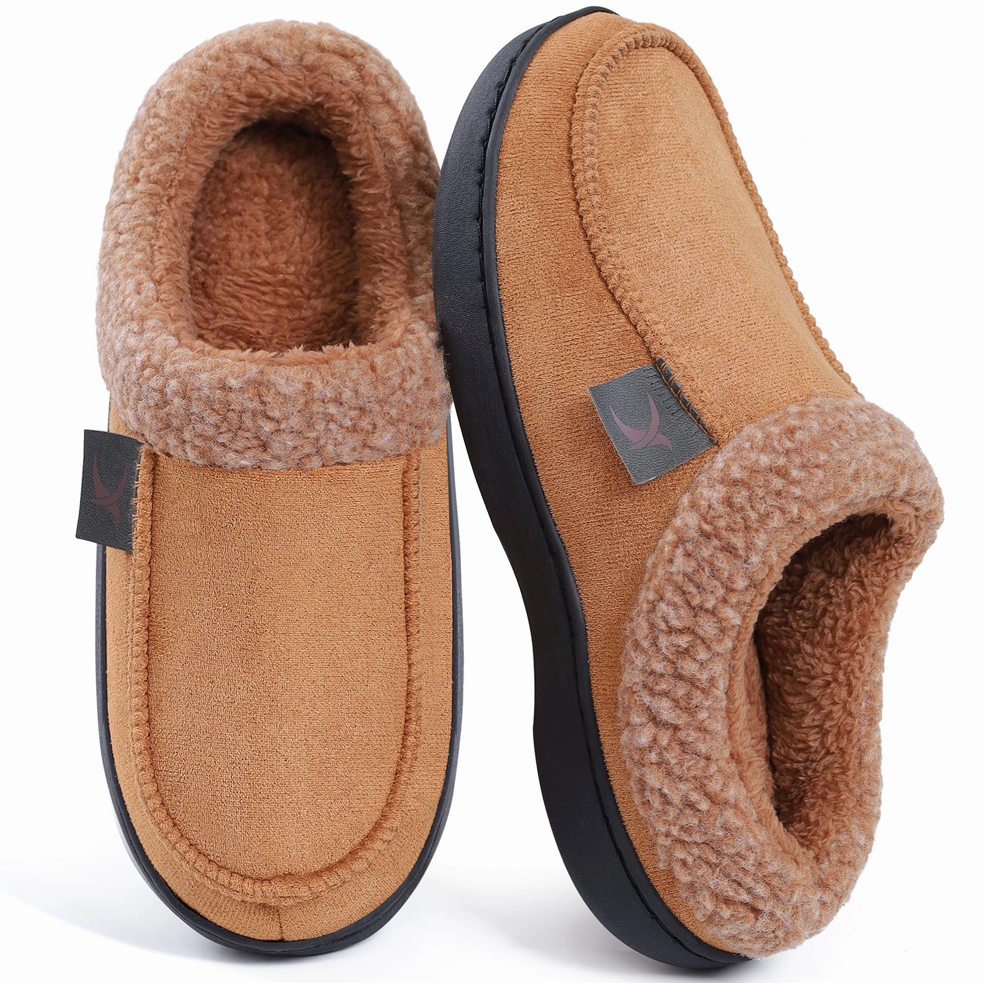 Ecetana House Slippers for Men Memory Foam Fuzzy Slippers Non Slip House Shoes for Men Indoor/Outdoor Chunky Dunky Slippers