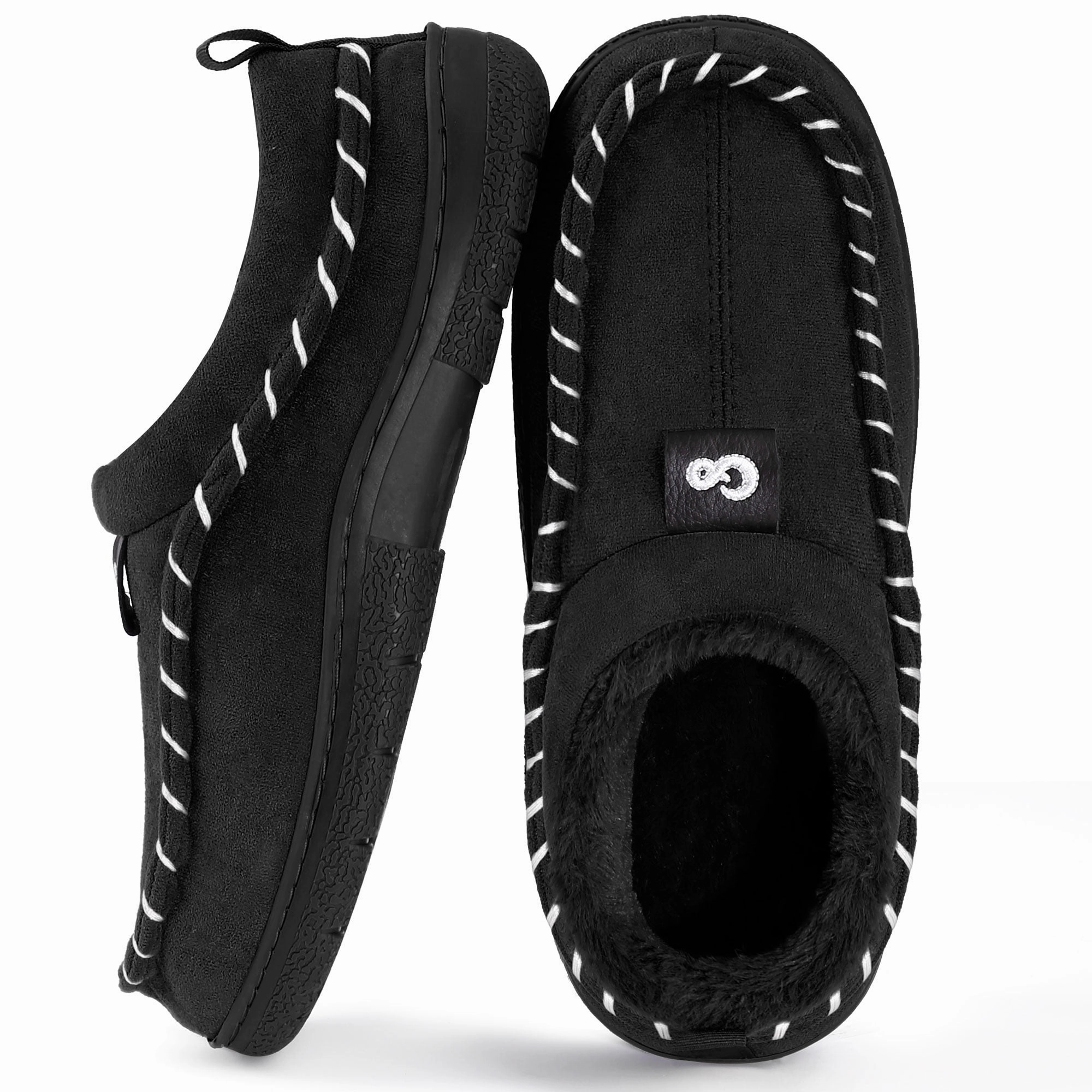 Mudd Slippers Ecetana Men's Slippers Memory Foam Fuzzy Slippers Comfy Slip On House Shoes for Men