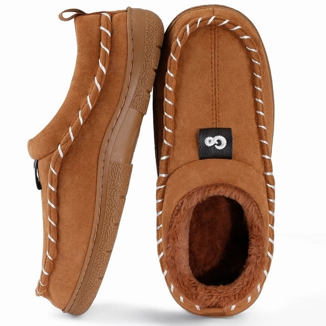 Pirahna Plant Slippers Ecetana Men's Slippers Memory Foam Fuzzy Slippers Comfy Slip On House Shoes for Men