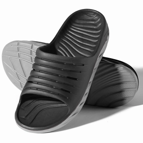 Ecetana Slide Sandals for Men Open Toe Thick Cushion Non Slip Pool Shower Sandals Bear Slippers