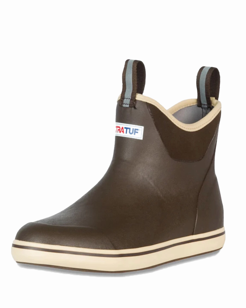 Girl Horse Riding Boots 6" Ankle Deck Boots in Chocolate Tan