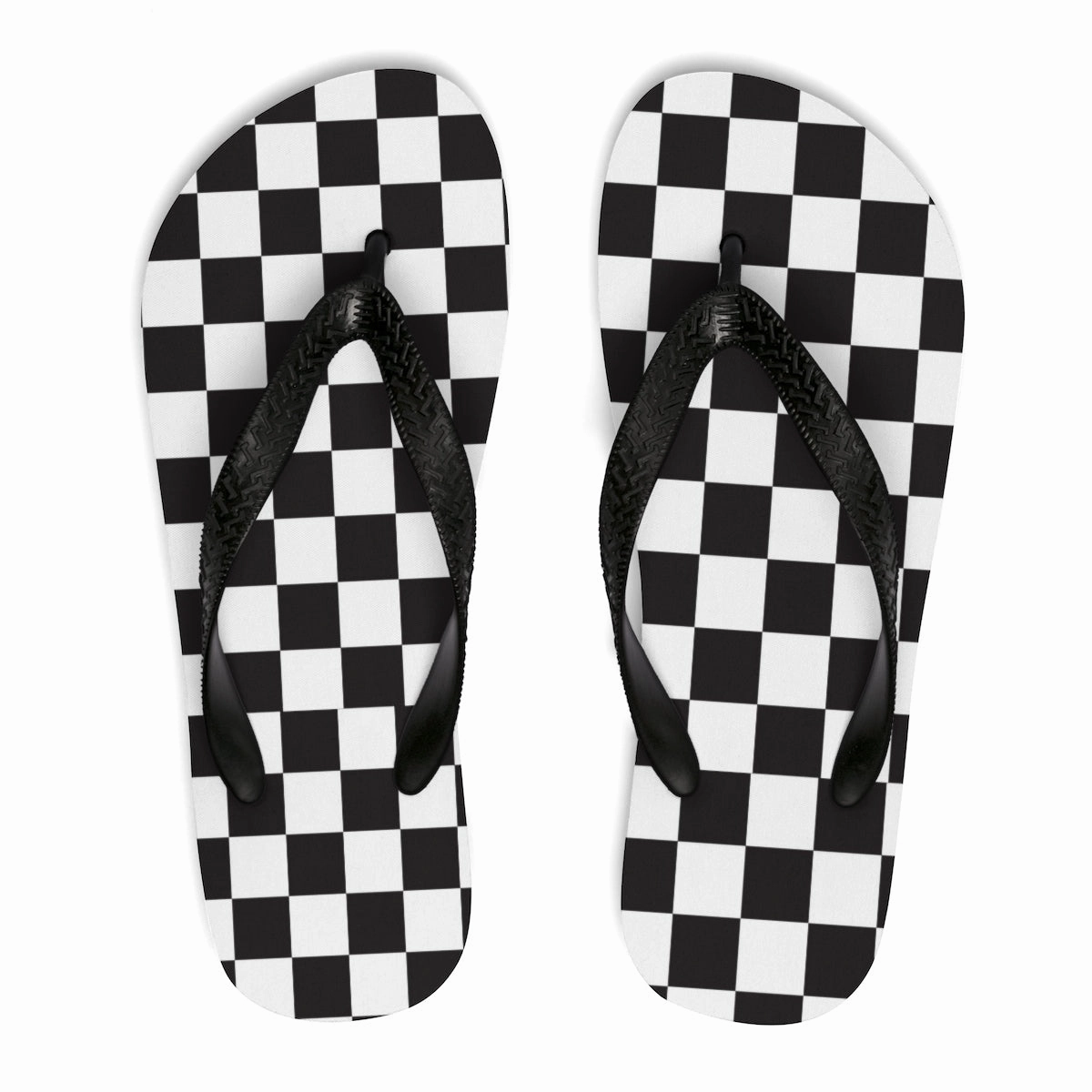 Checkered Unisex Flip-Flops High Arch Flip Flops