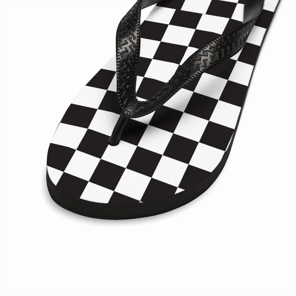 Flip Flops With Fish Hook Logo Checkered Unisex Flip-Flops