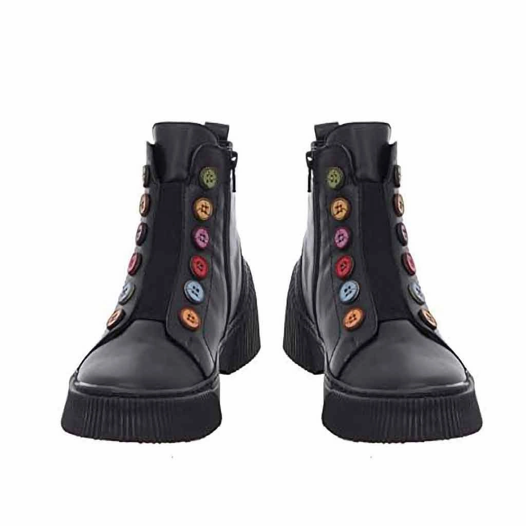 Tina "Button" Boot - Black Candies Shoes