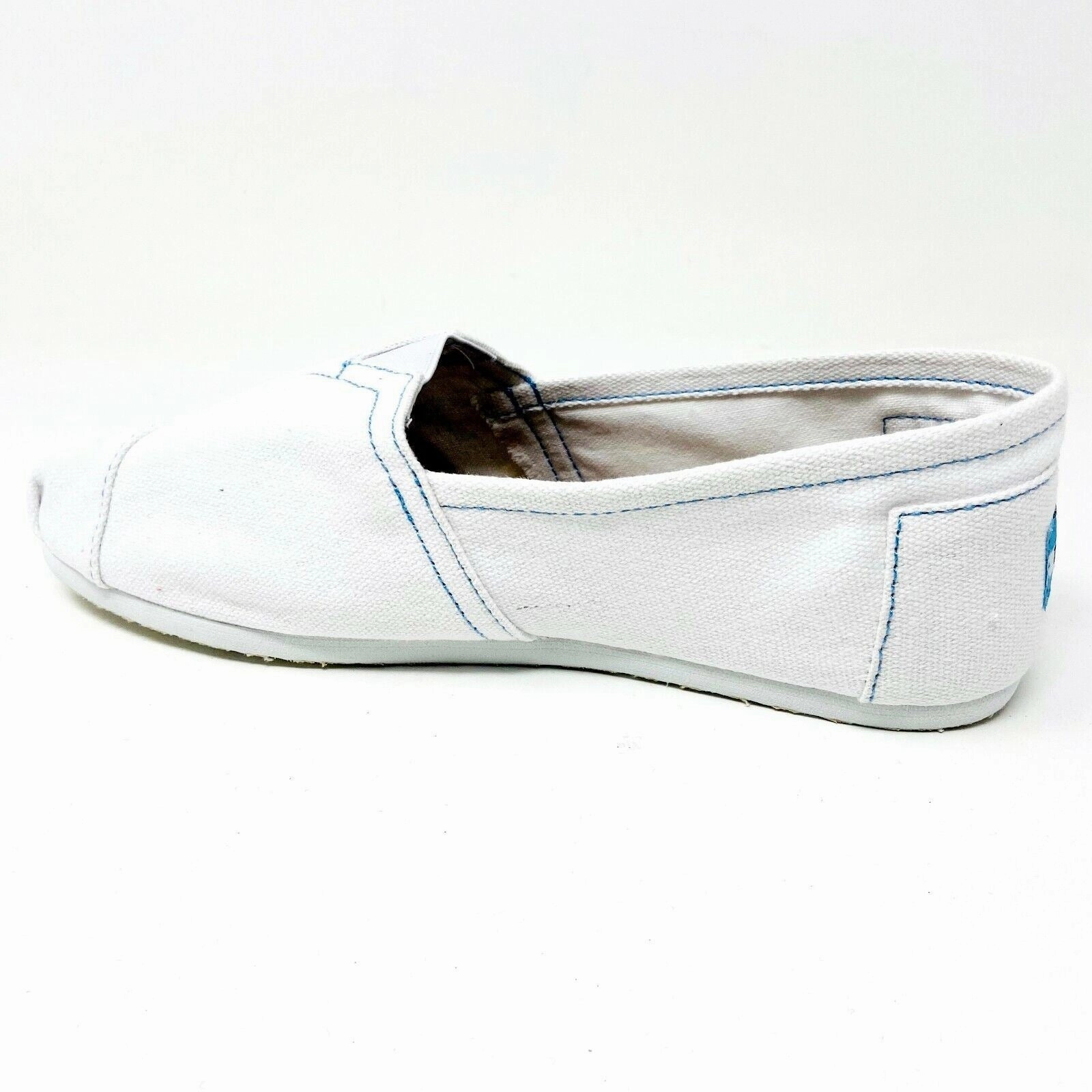 Toms Classics White Womens Slip On Casual Canvas Flat Shoes Mountain Biking Shoes Flat Pedals