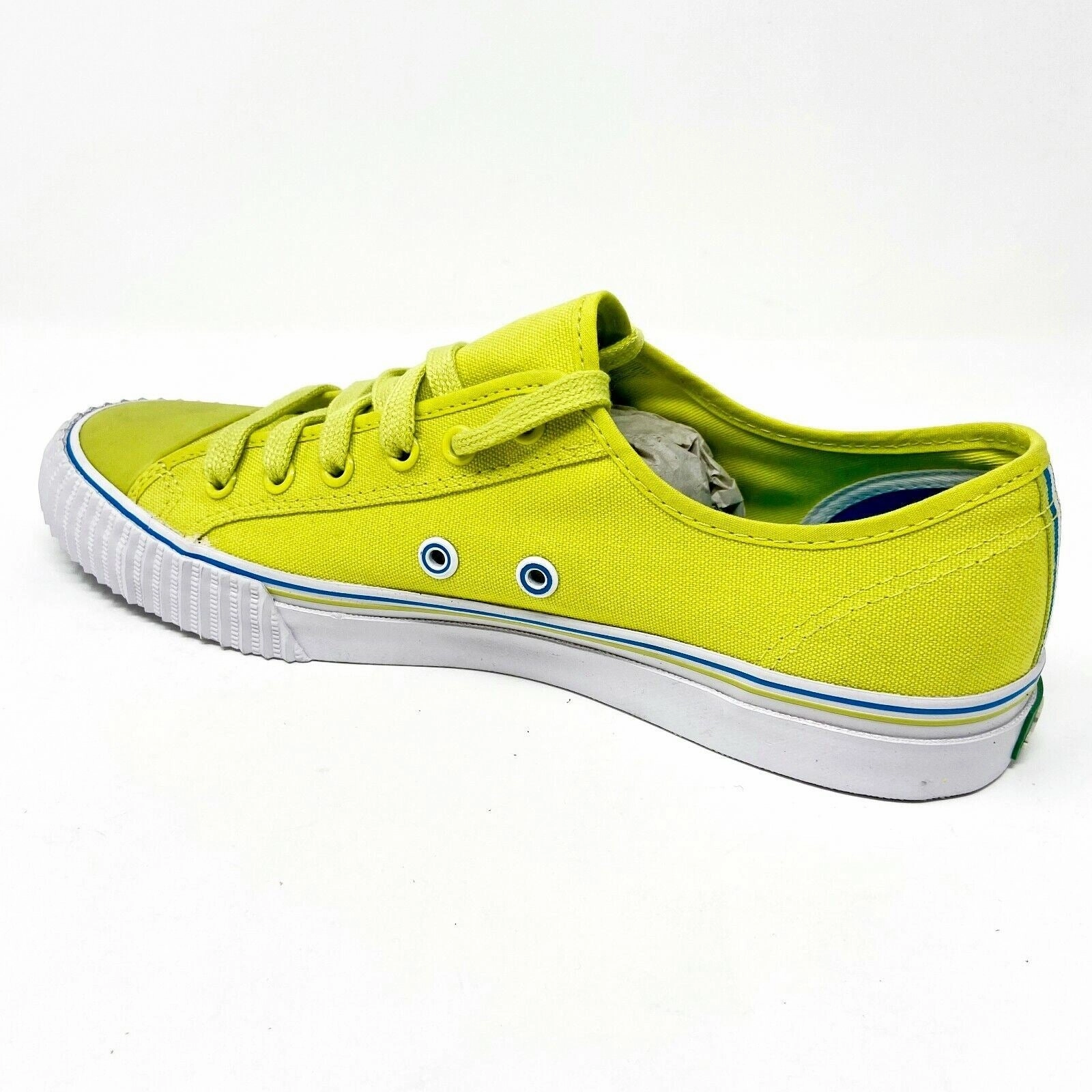 Leather Lace Up Casual Shoes PF Flyers Center Lo Riess Lime Green Mens Retro Casual Shoes Sneakers PM11CL3N