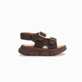 Boys Brown Formal Sandal KD4744 2 Inch Block Heel Sandals