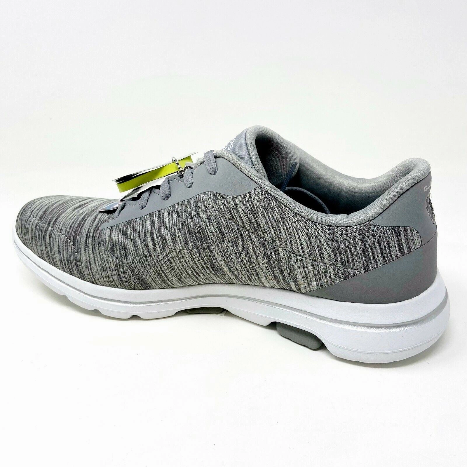 Best Shoe For Walking On Concrete Skechers Go Walk 5 True Gray White Womens Air Cooled Casual Shoes