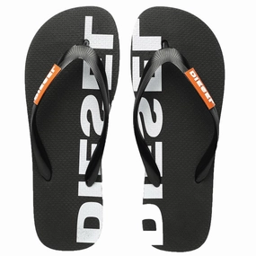 Toe Guards For Flip Flops Diesel SA Briian Flip Flops Sandals  -  Black