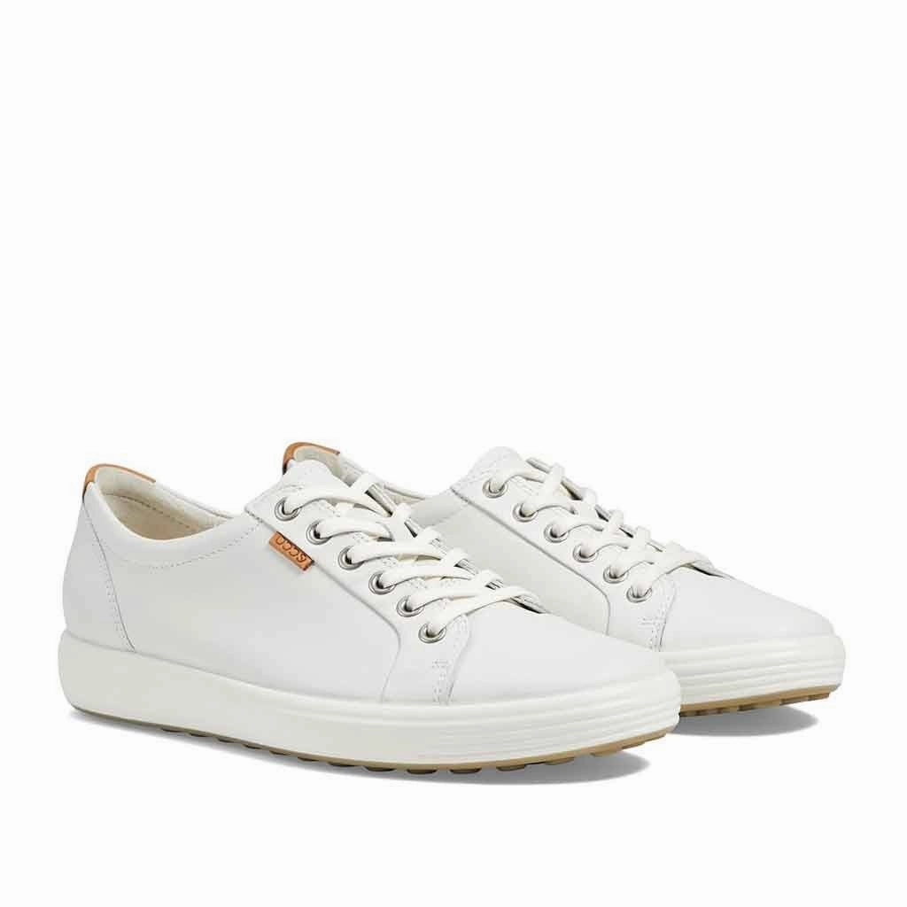 Heel To Flat Shoe ECCO Soft 7 Women's Sneaker - White