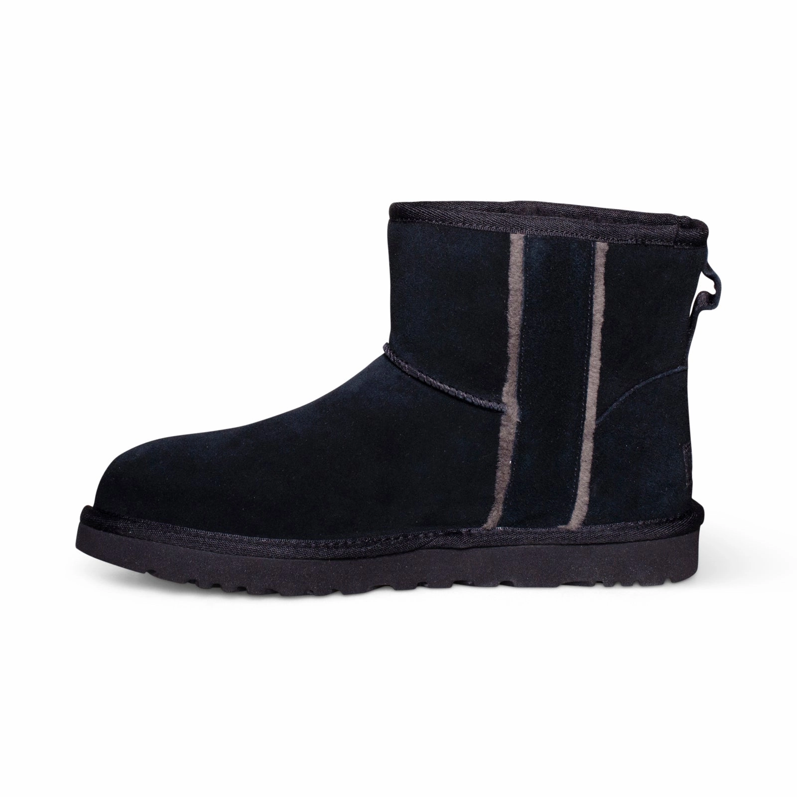 UGG Classic Mini Shearling Logo Black Boots - Women's Gardeners Boots