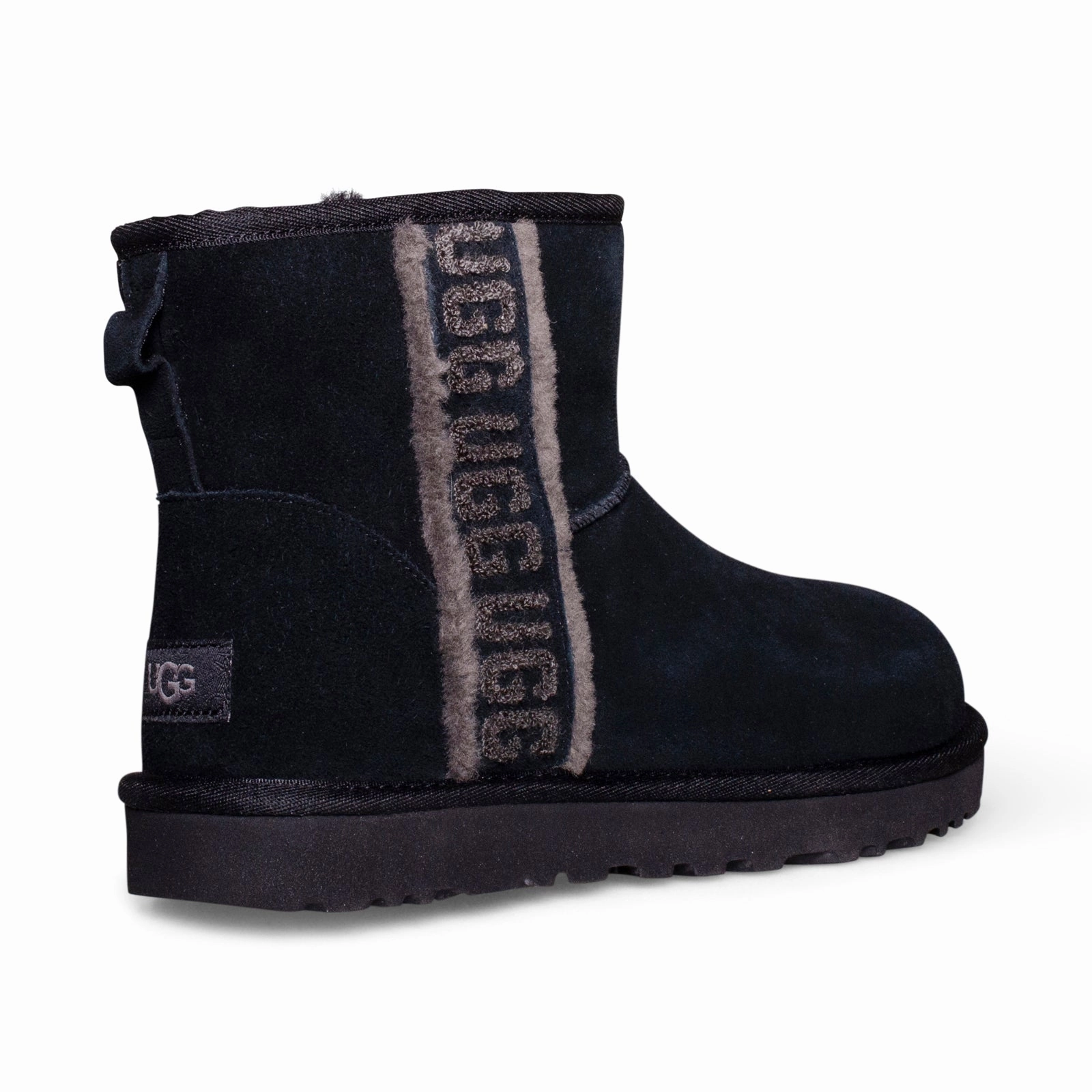 UGG Classic Mini Shearling Logo Black Boots - Women's El Corral Western Boots