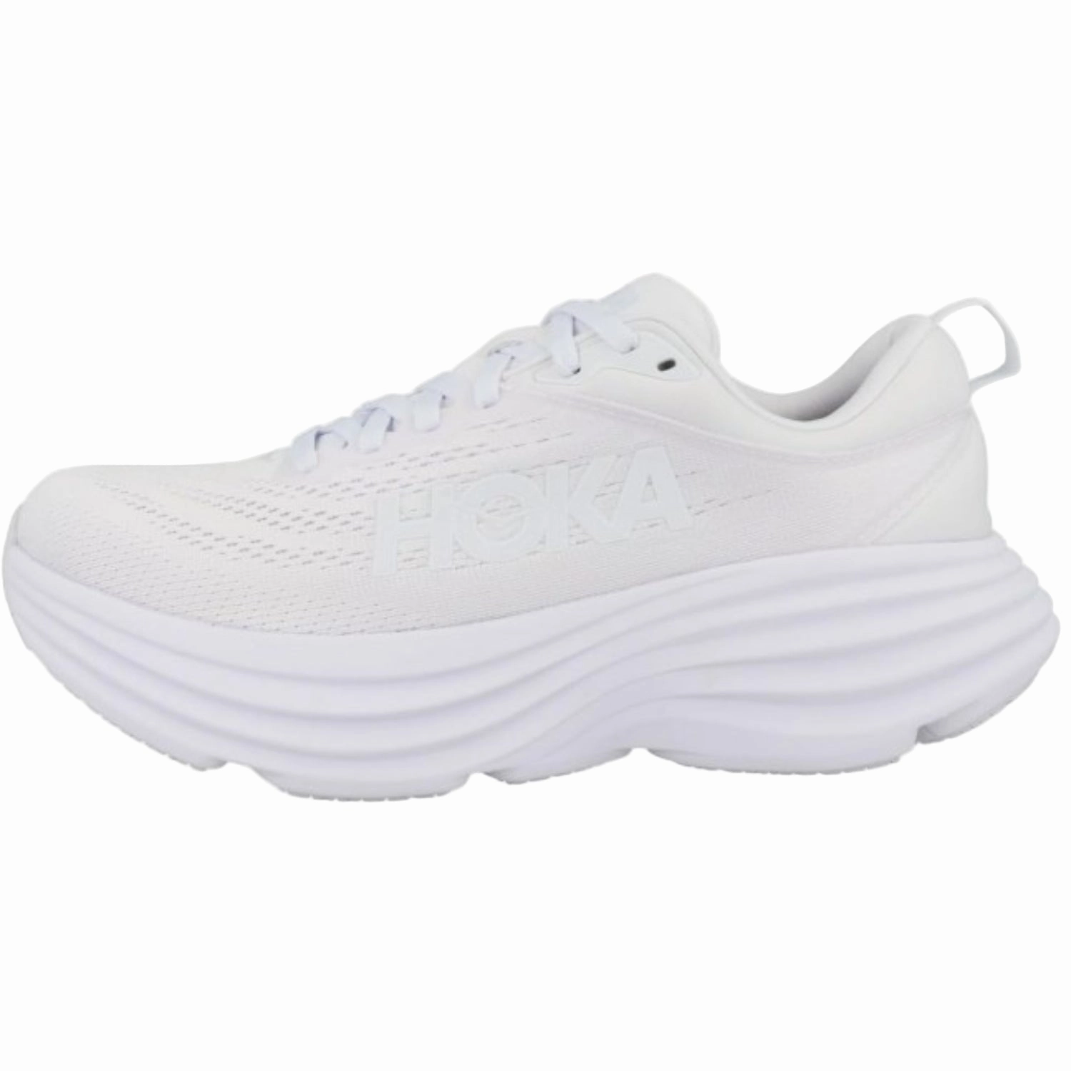Perfume In Shape Of Heel Hoka Bondi 8 Women's Running Shoes, White/White