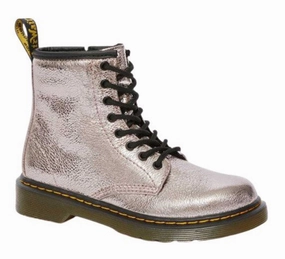 Drawing Of Cowboy Boots DR.MARTENS 1460 Crinkle Metallic Kids | Pink Salt (25652984)