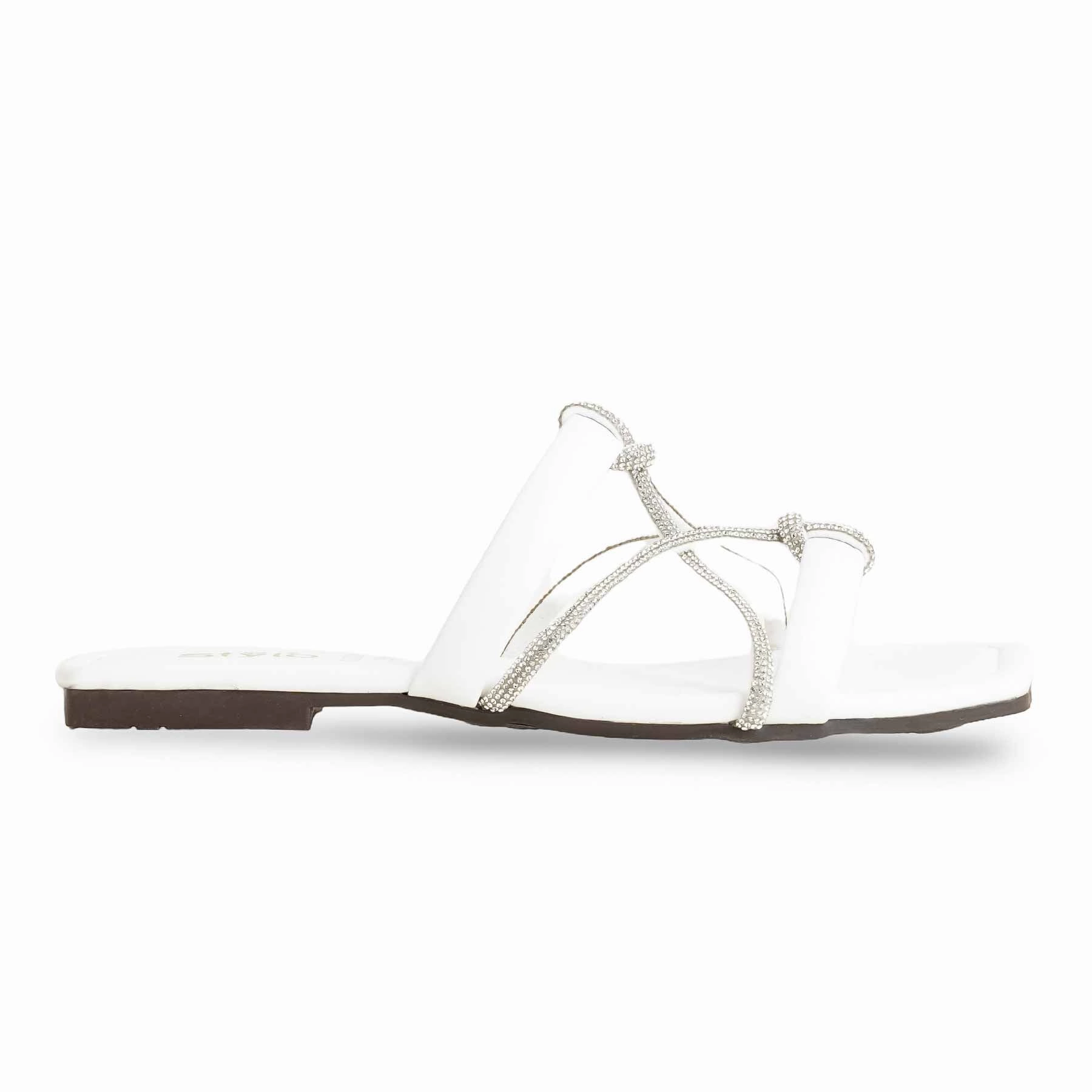 Flat Shoes Squats Deadlifts White Casual Women Slipper CL2024