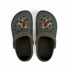 Kid's Fun Foam Clogs - Playful Aviation Theme, Lightweight Slip-On Shoes for Kids, Perfect for Summer Play, Beach Trips, and Outdoor [...] Supportive Skate Shoes