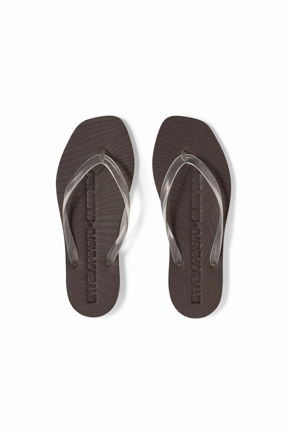 ENVELOPE 1976 x Sleepers Truffle with transparent strap Flip Flop Cowboy Boots