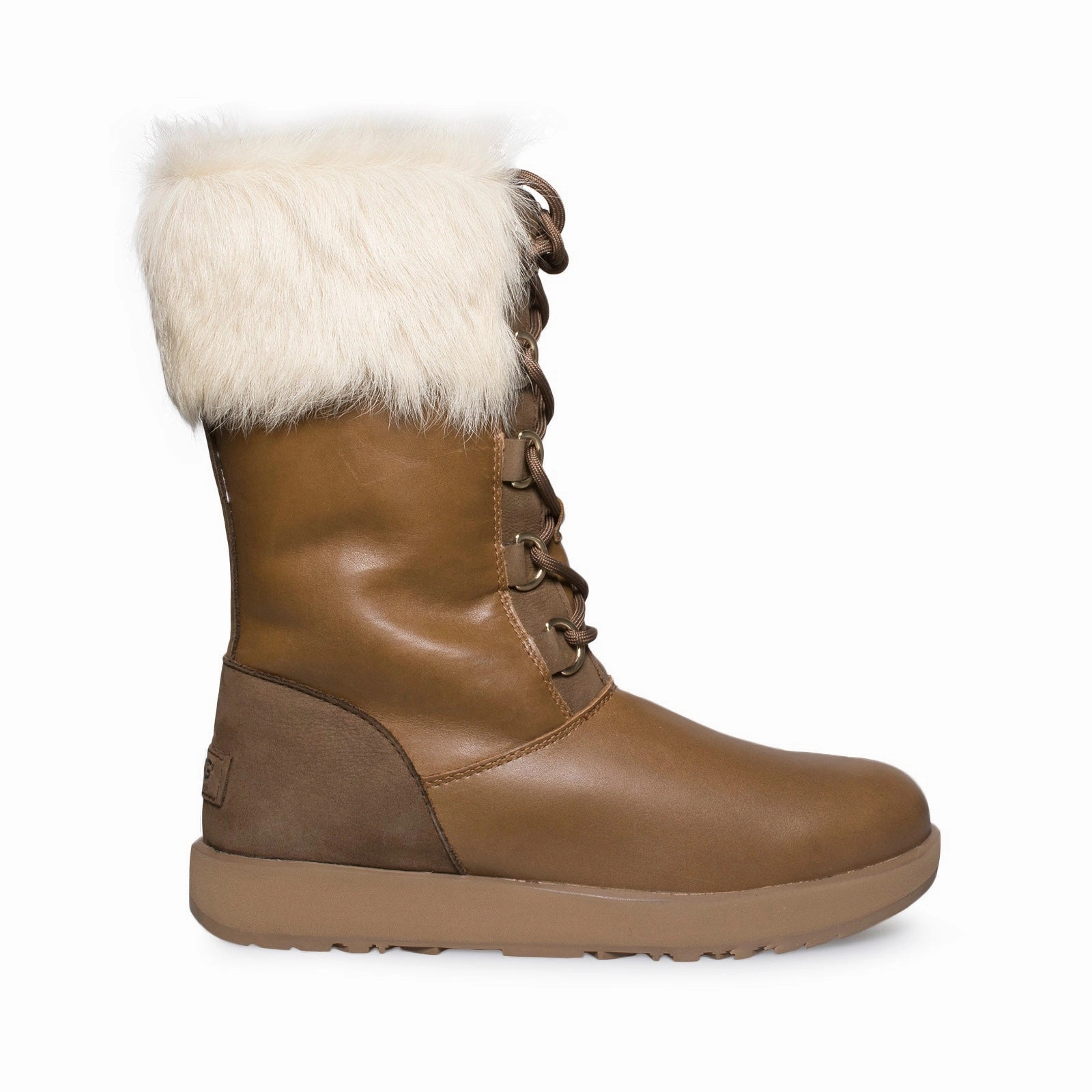 UGG Aya Waterproof Chestnut Boots - Women's Round Toe Cowgirl Boots