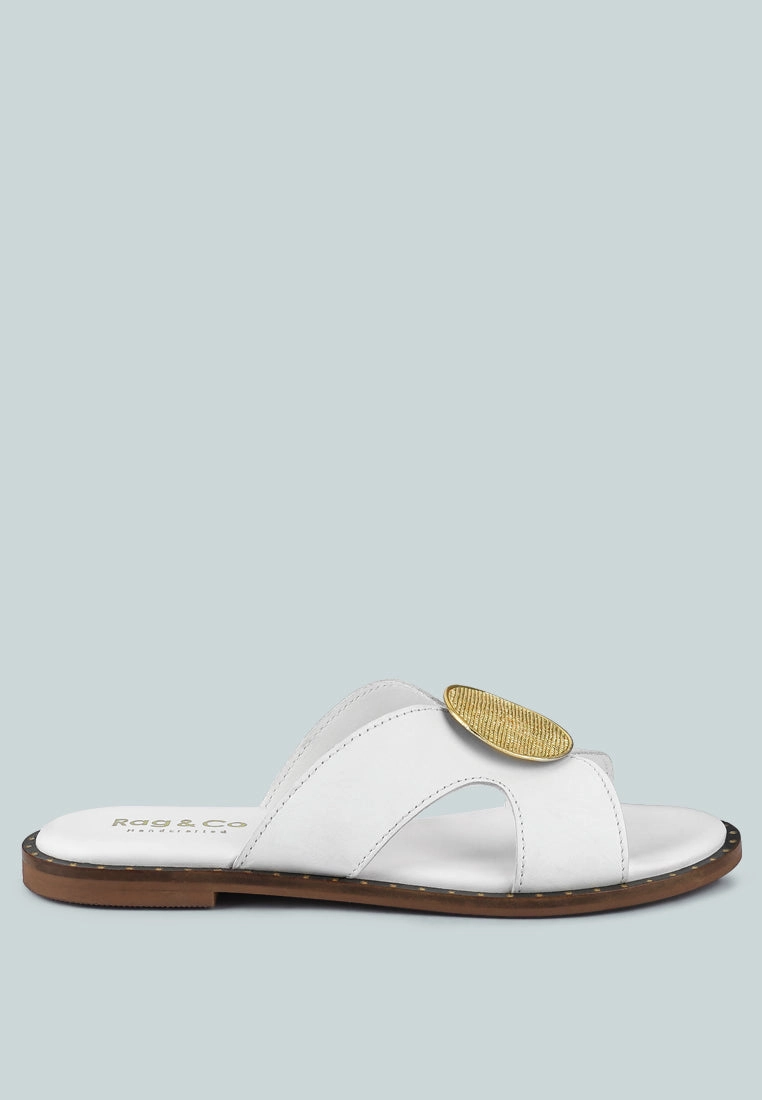 Polo Slip On Shoes EUDORA Embellished White Slip-ons