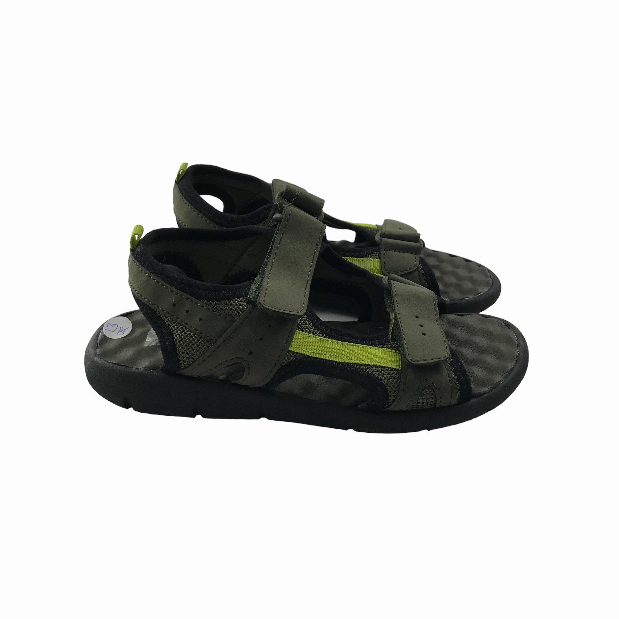 Sandals South Coast Address F&F Khaki Green Walking Sandals Shoe Size 13 Junior