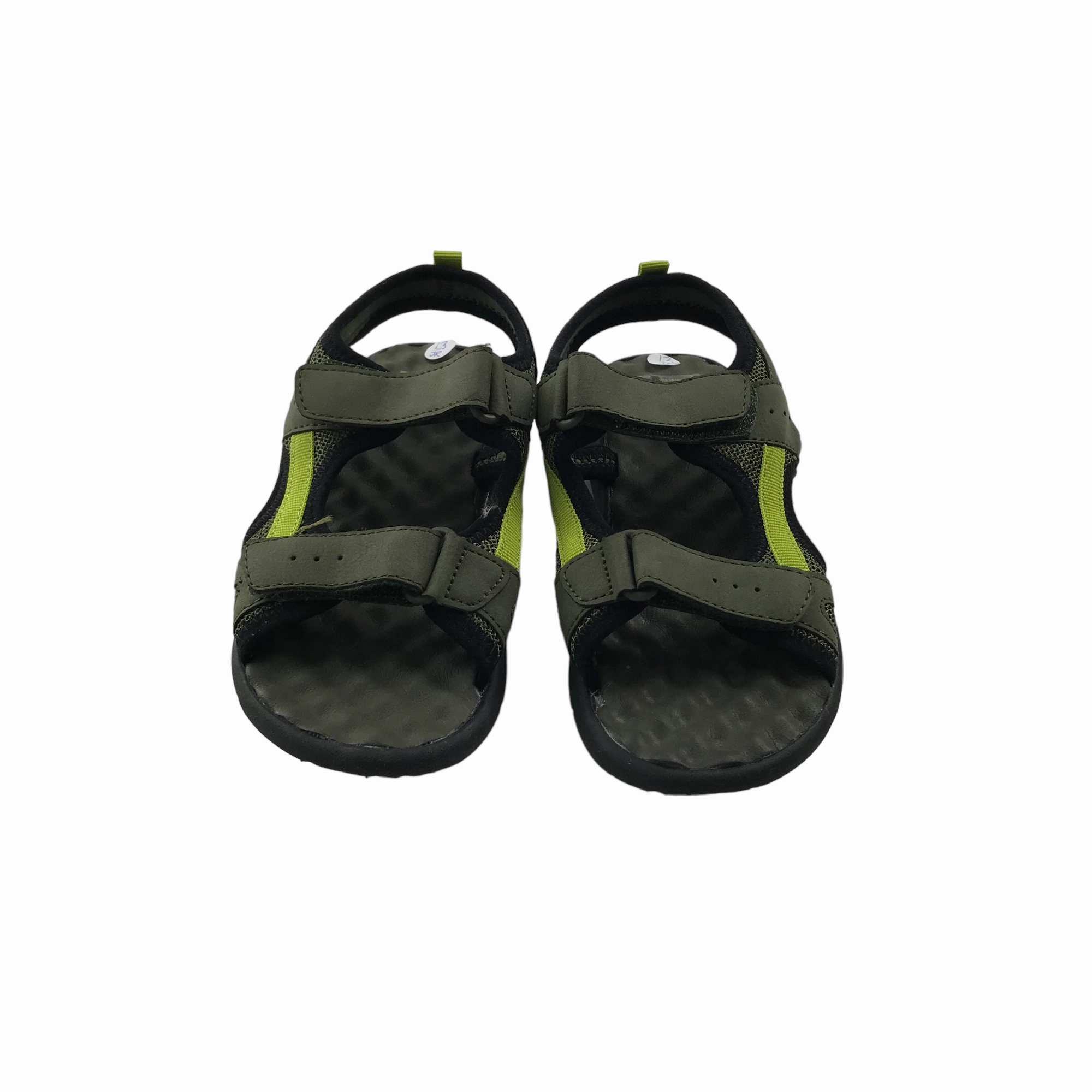 F&F Khaki Green Walking Sandals Shoe Size 13 Junior White High Heel Sandals