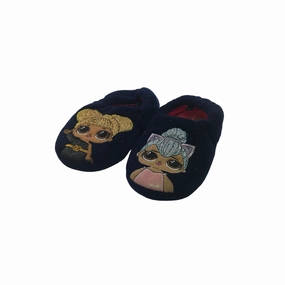 F&F Navy LOL Slippers Shoe Size 12 jr Cute Slides