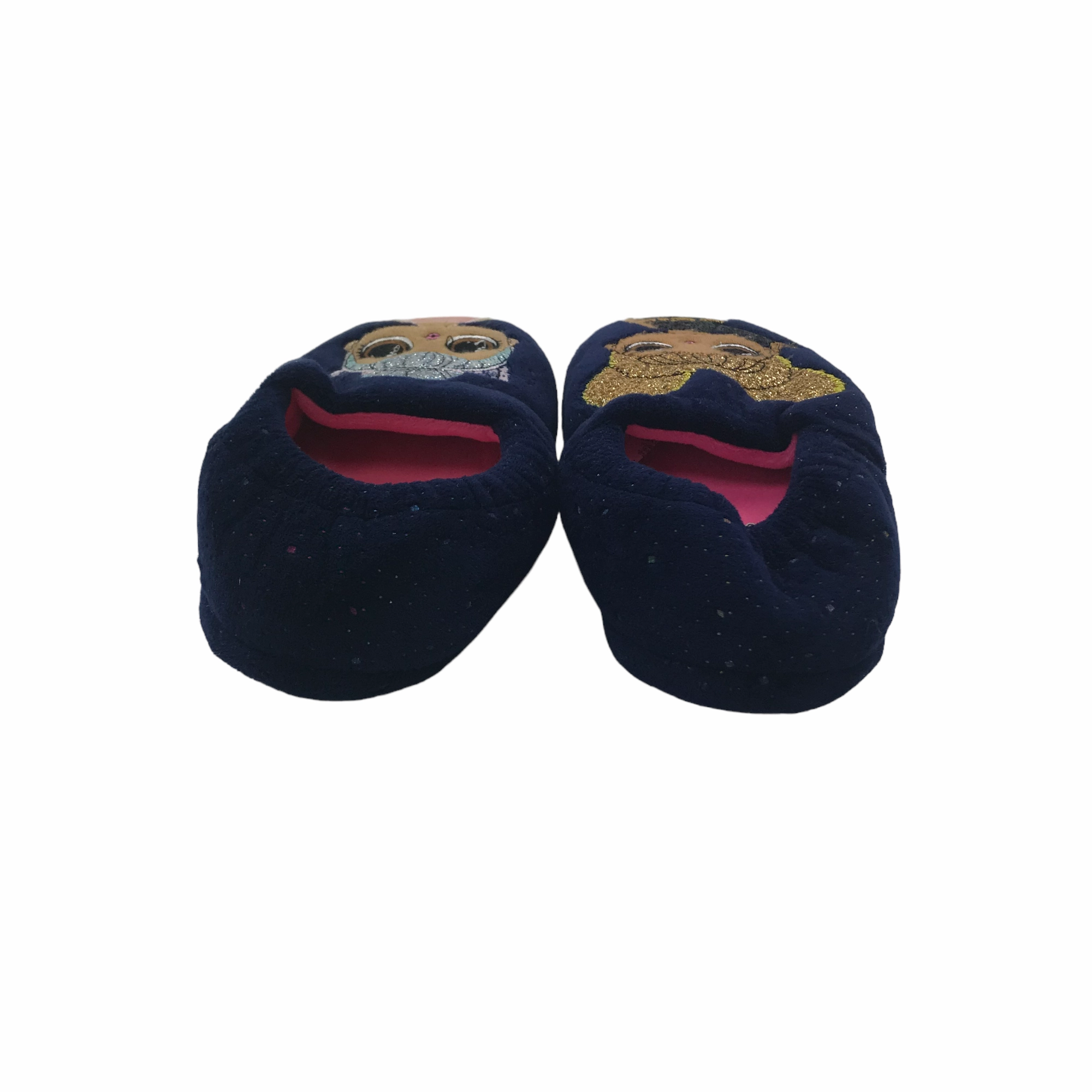 F&F Navy LOL Slippers Shoe Size 12 jr Ladybug Slippers