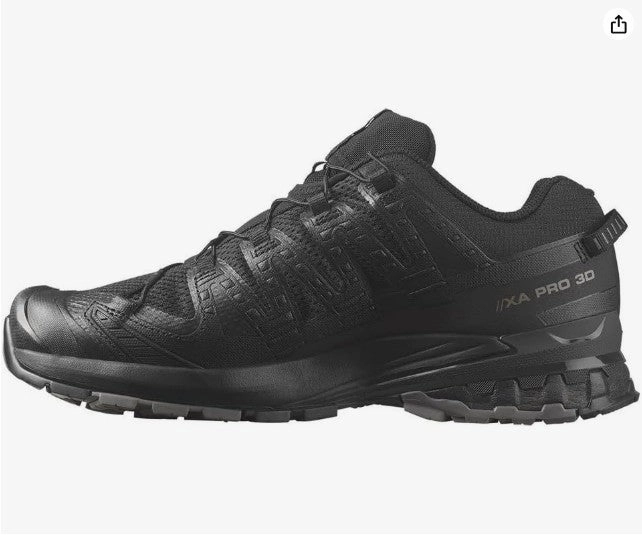 Salomon Men's Xa Pro 3D V9 GTX Waterproof Sneaker Shoes Flint Stone/Black/Ghost Gray Waterproof Nursing Shoe