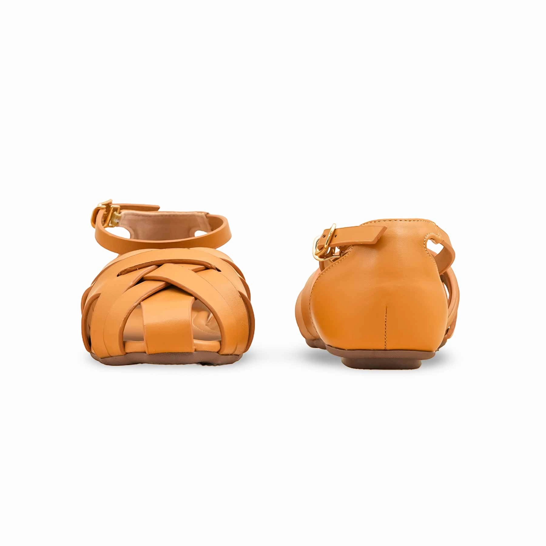 Flat Mule Shoe Mustard Women Pumps WN1304