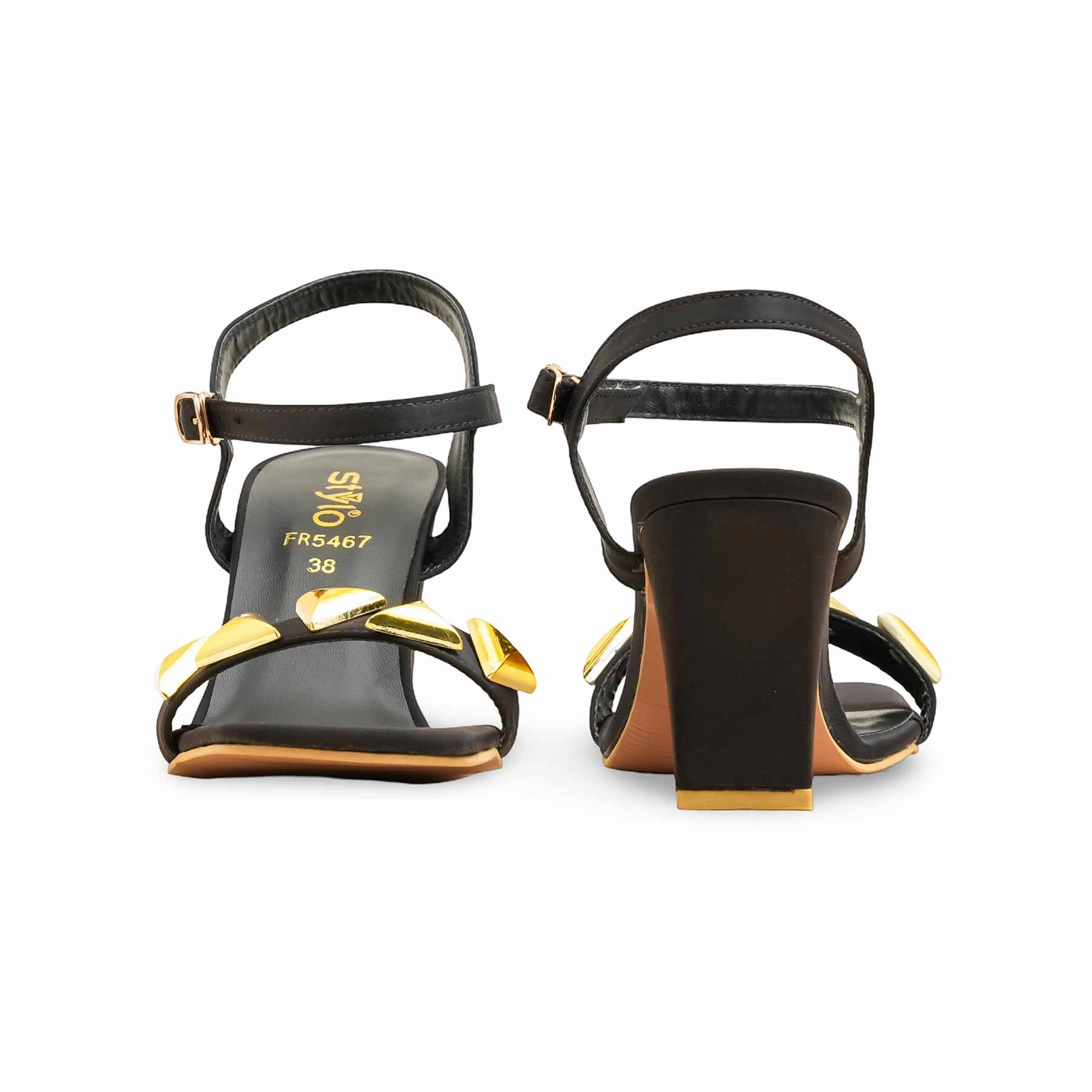 Black Formal Sandal FR5467 High Heel Perfume Set