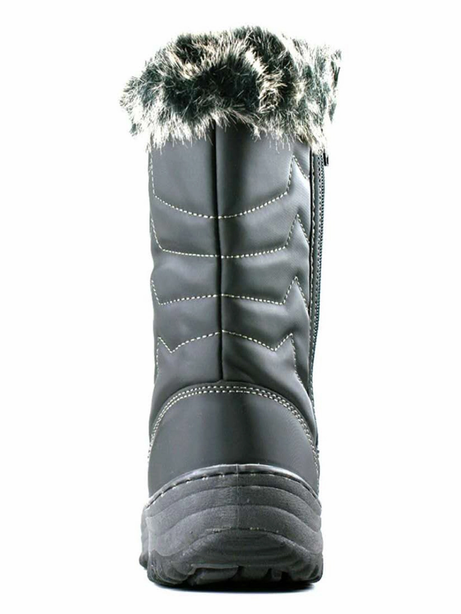 For Walking On Cement Best Fashion Waterproof Women Winter Boots Nonslip Warm Snow Boots Mid Calf Rubber Flat Lace Shoes Winter Shoes Wellies